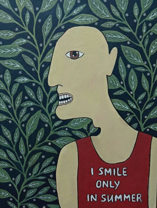 Painting titled "Smile" by Candy In My Pocket, Original Artwork, Acrylic