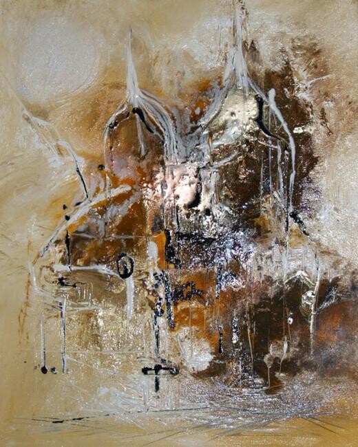 Peinture intitulée "Bulbes d'ambre" par Muriel Cayet, Œuvre d'art originale