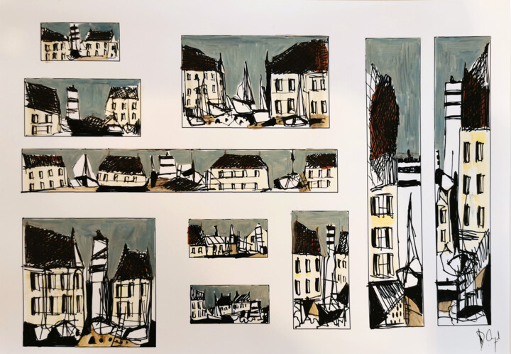 Peinture intitulée "Petits espaces touj…" par Muriel Cayet, Œuvre d'art originale, Acrylique