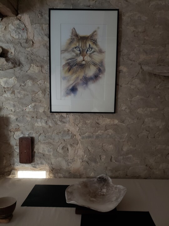 Maine Coon, 絵画 Muriel Mougeolleによって | Artmajeur