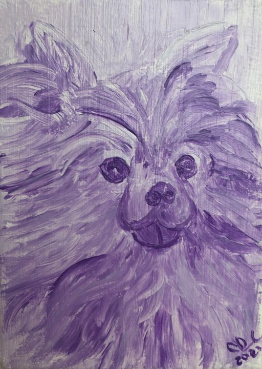 Schilderij getiteld "Violetta" door Murielle Lucie Clément, Origineel Kunstwerk, Acryl