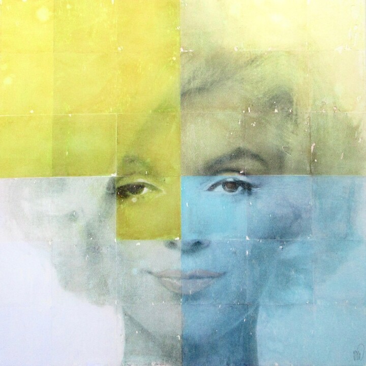 Collages titulada "Compositions in Yel…" por Marian Williams, Obra de arte original, Collages Montado en Bastidor de camilla…