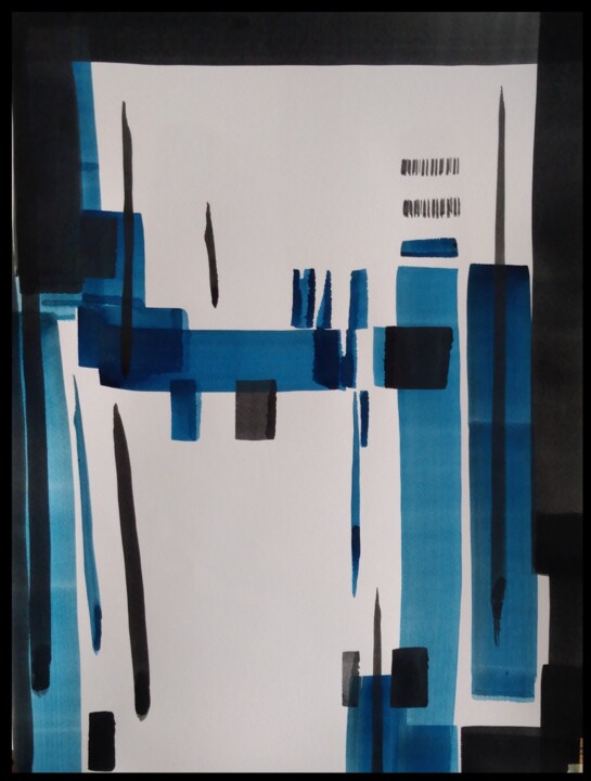 "Abstract 8" başlıklı Tablo Myriam Carbonnier (Myri- âme C) tarafından, Orijinal sanat, Mürekkep