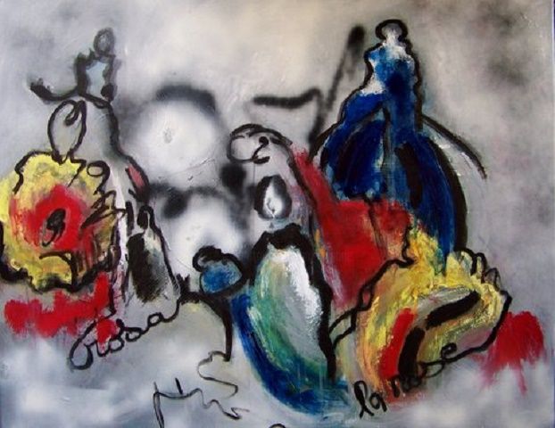 Painting titled "le pensum" by Mysane, Original Artwork, Other