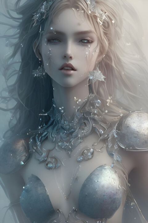 Arte digital titulada "Beauty and Mysterio…" por Mystic Muse, Obra de arte original, Imagen generada por IA
