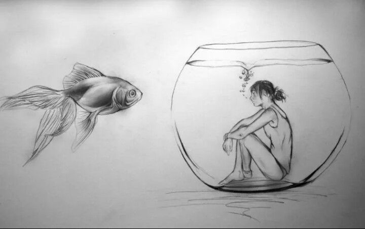 Drawing titled "Lonely" by Nadha, Original Artwork, Airbrush