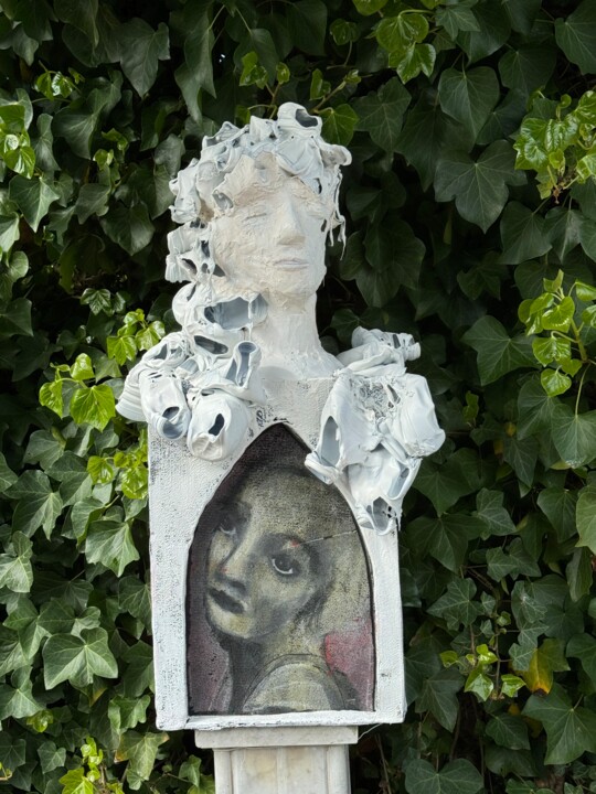 "présent-passé" başlıklı Heykel Nadine Vergues tarafından, Orijinal sanat, Plastik