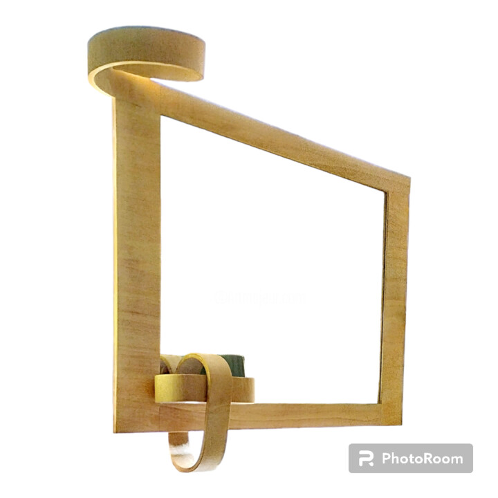Design titled "Mirror flexible wood" by Nagia Chrisanthacopoulou, Original Artwork, Wood Mounted on Wood Stretcher frame