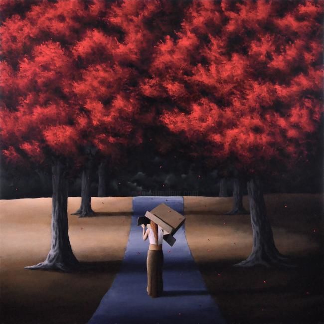 Painting titled "THINKING OUTSIDE TH…" by Nagualero, Original Artwork, Oil