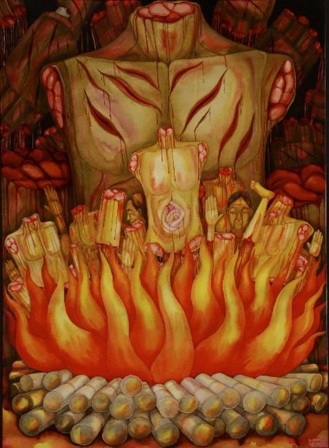 Peinture intitulée "Torture 3" par Nantana, Œuvre d'art originale