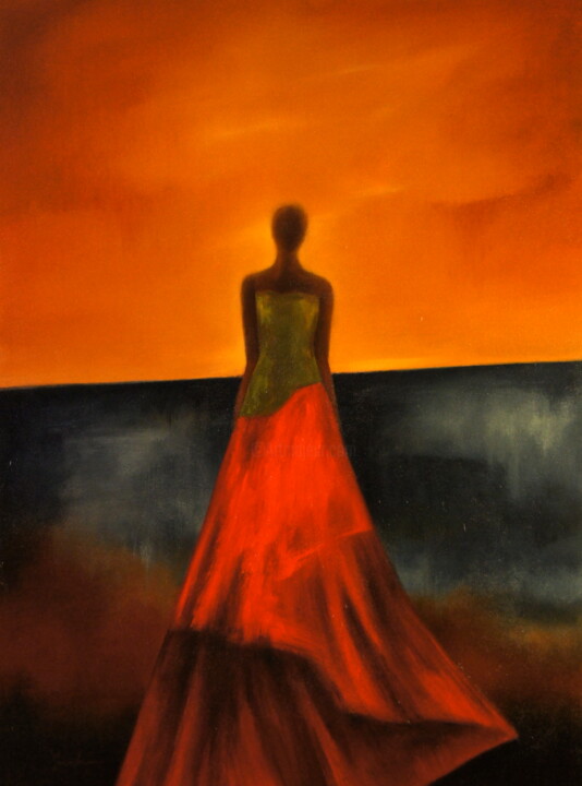 Pintura titulada "In the Half Light" por Naoko Paluszak, Obra de arte original, Oleo Montado en Bastidor de camilla de madera