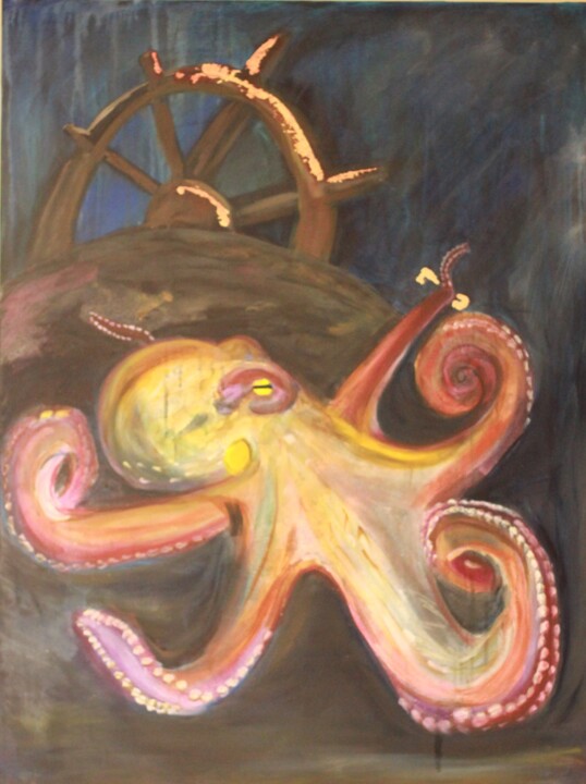 Malerei mit dem Titel "Tangled Treaures" von Naomi Czupryna, Original-Kunstwerk, Öl
