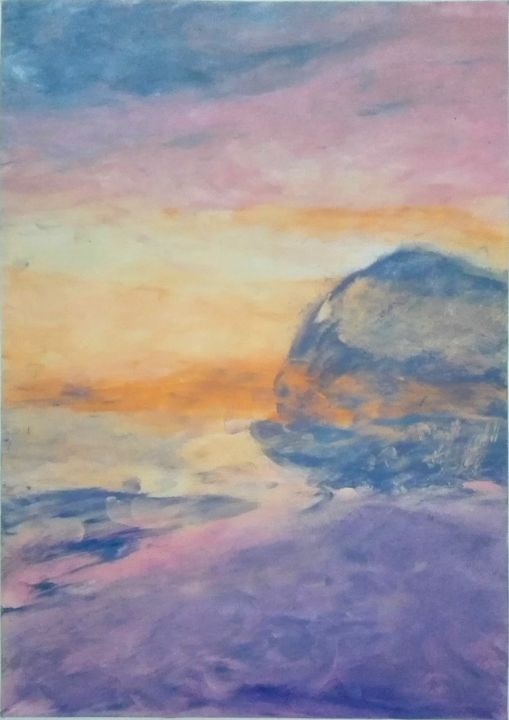 Pittura intitolato "sunset" da Naomi Taylor, Opera d'arte originale, Acrilico