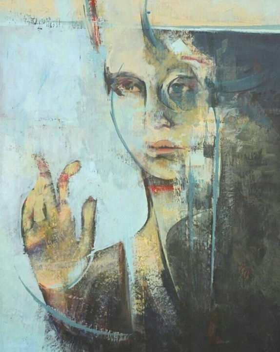 Schilderij getiteld "Untitled" door Narges Maleki, Origineel Kunstwerk, Acryl