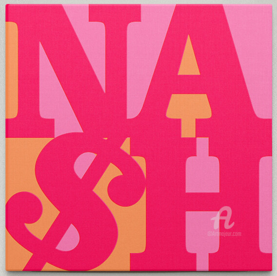 Pittura intitolato "NA$H [2]" da Na$H, Opera d'arte originale, Acrilico Montato su Telaio per barella in legno