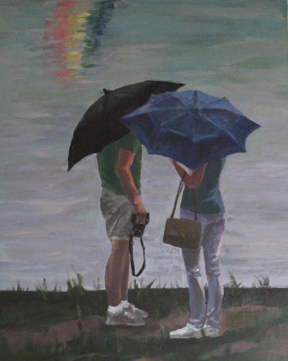 Картина под названием "WHEN RAIN IS GONE" - Nata New, Подлинное произведение искусства, Акрил