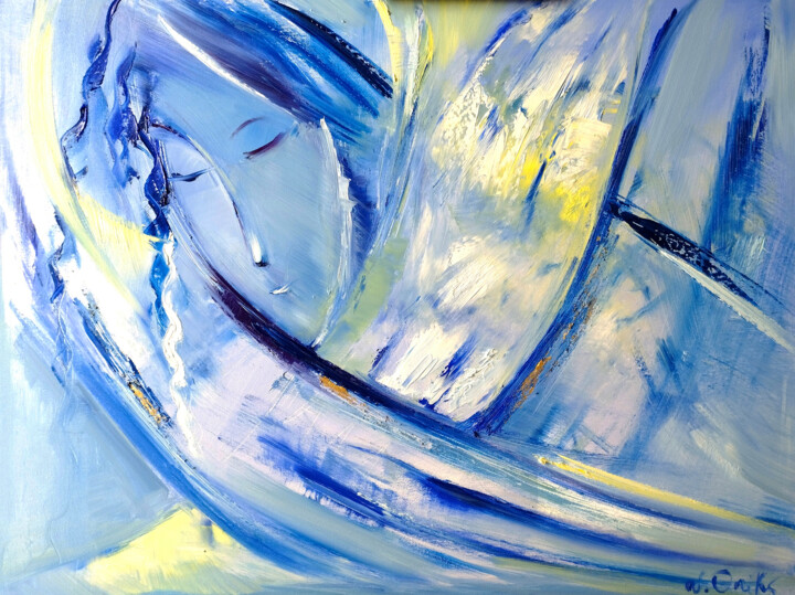 Pittura intitolato "Meditation" da Natali Oniks, Opera d'arte originale, Olio