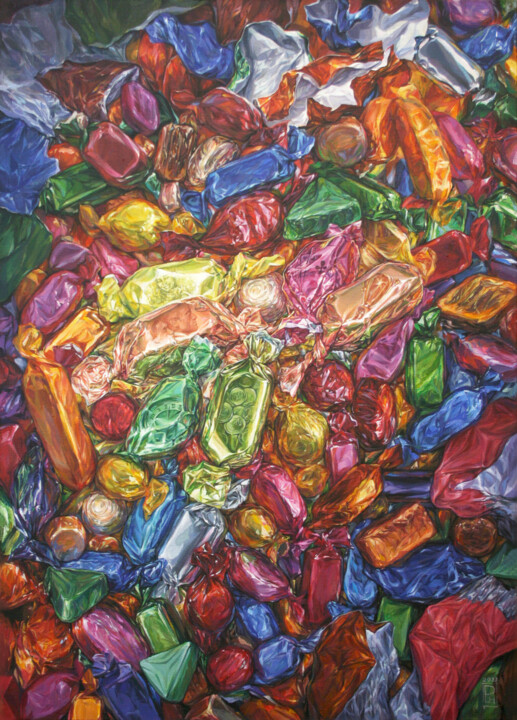 Pintura titulada "Wrappers" por Natalia Rezanova, Obra de arte original, Acrílico