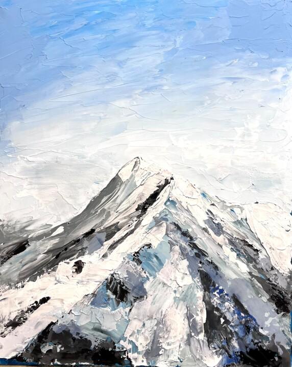 Peinture intitulée "Mountain painting O…" par Natalia Yangalycheva, Œuvre d'art originale, Acrylique