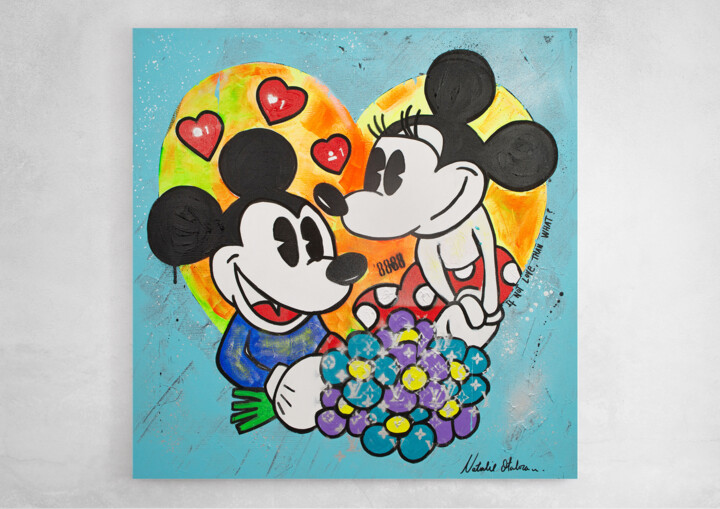 Mickey Mouse $ Louis Vuitton, Painting by Luana Muntoni (Munlu.art