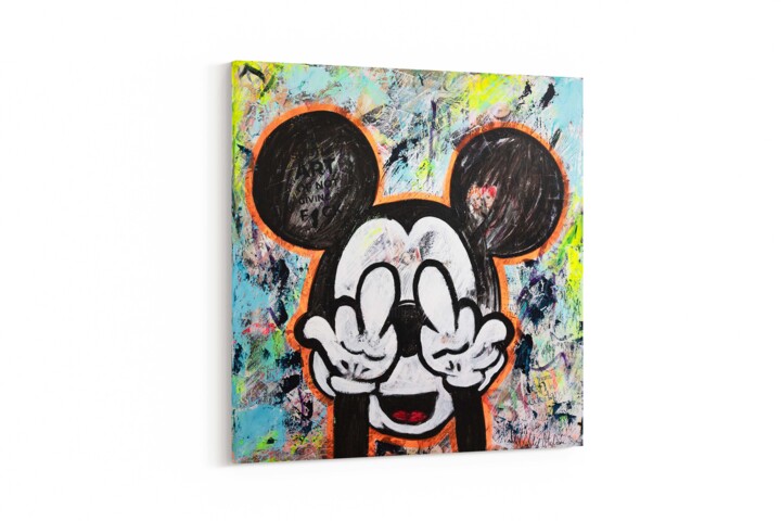 Mickey Mouse Original Pop Art Painting on Canvas Mickey Maus 