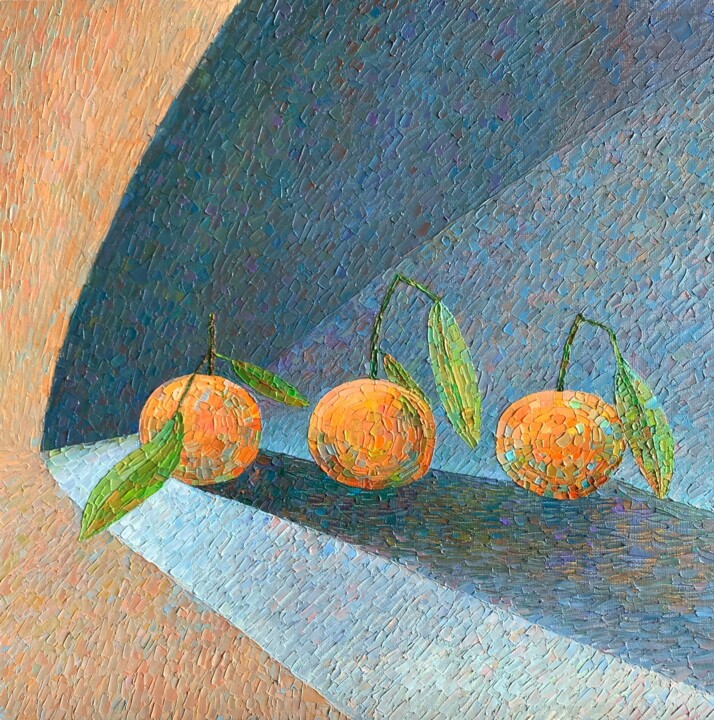 제목이 "Tres mandarins en e…"인 미술작품 Nataliia Babotenko로, 원작, 기름
