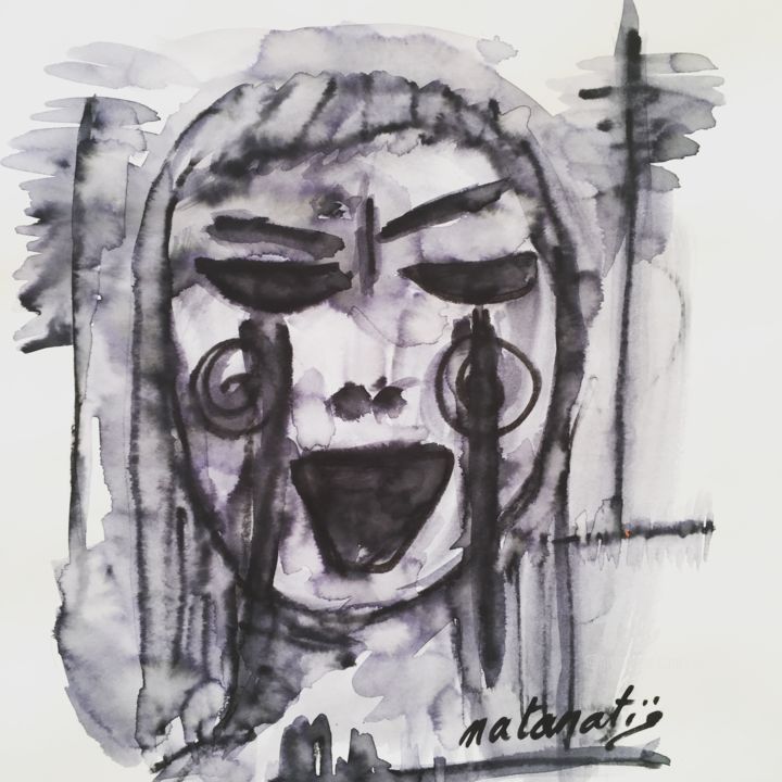 Drawing titled "Terrible frayeur" by Natanatis, Original Artwork, Other