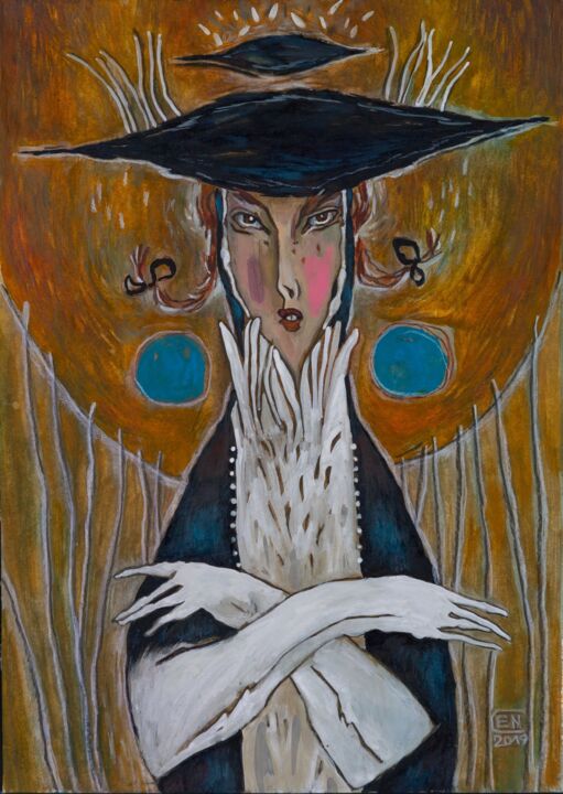"Portrait Of The Sor…" başlıklı Tablo Natasha Ermolaeva tarafından, Orijinal sanat, Suluboya