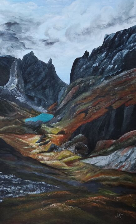 Malerei mit dem Titel "Valley" von Natasha Korenek, Original-Kunstwerk, Öl