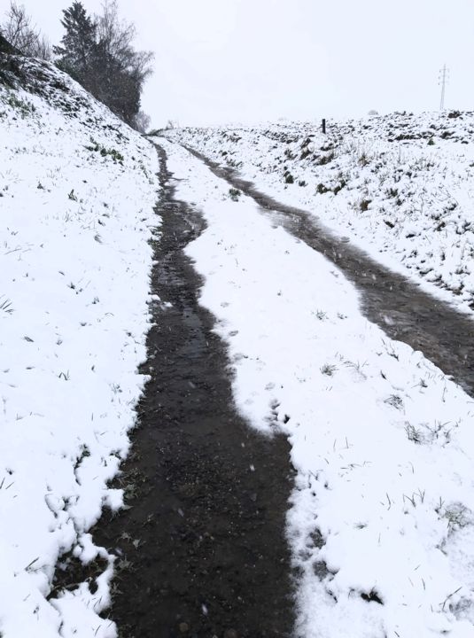 Fotografie mit dem Titel "Ma route hivernale" von Nathy ... (Nathy), Original-Kunstwerk, Nicht bearbeitete Fotografie