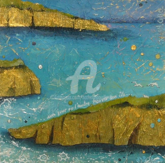 Painting titled "Belle ile en mer VI" by Nathalie Pouillault Boyaval, Original Artwork