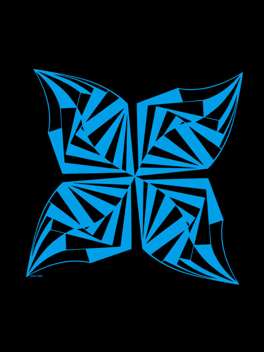 「Blue Butterfly」というタイトルの製版 Nathaniel Whynottによって, オリジナルのアートワーク, インク