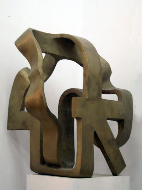 「Motsart」というタイトルの彫刻 Natig Alievによって, オリジナルのアートワーク, 金属