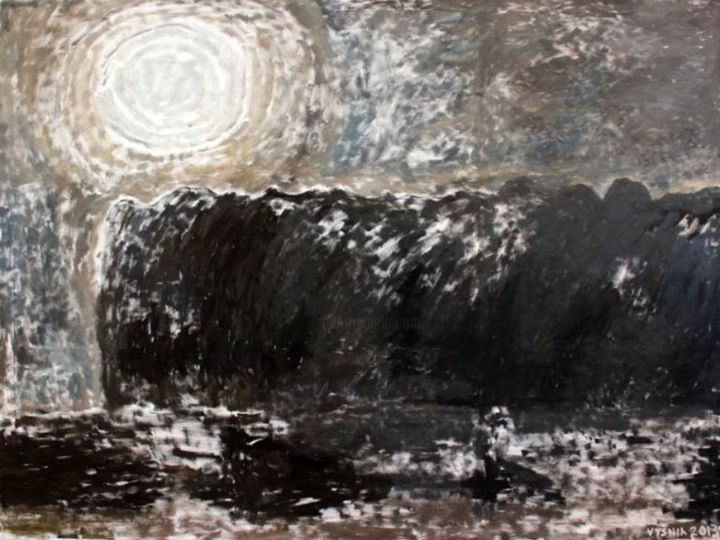 Malerei mit dem Titel "The light" von Ričardas Vyšniauskas, Original-Kunstwerk, Öl