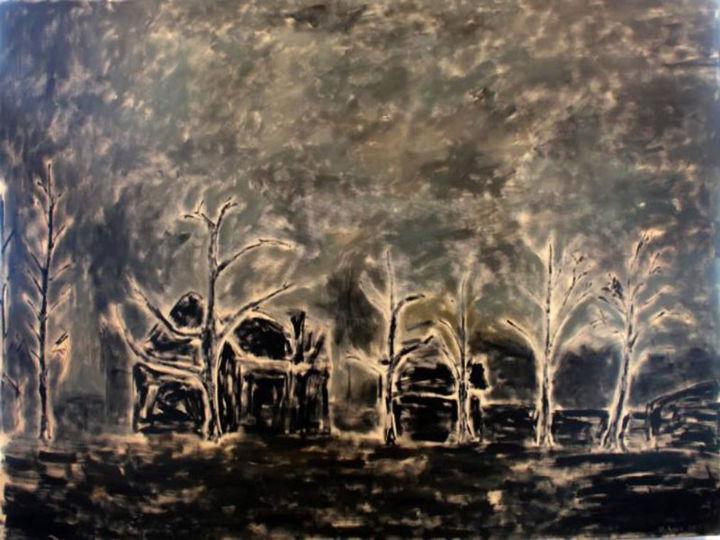 Pintura intitulada "Liziskes" por Ričardas Vyšniauskas, Obras de arte originais, Óleo