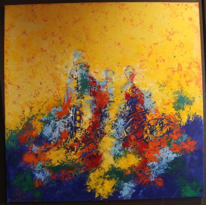 Painting titled "Faded" by Nawal, Original Artwork, Acrylic