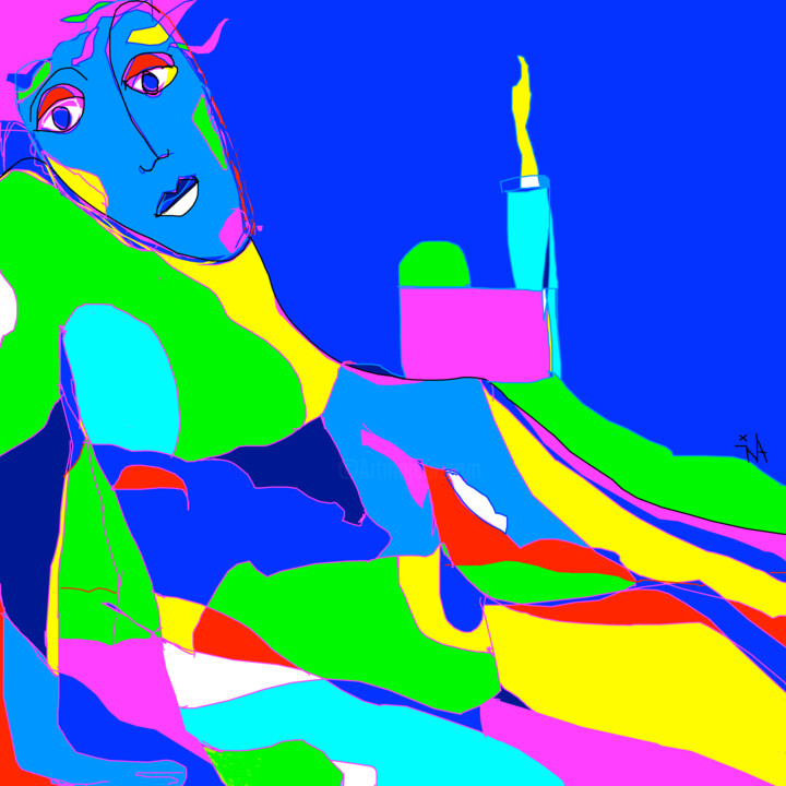 Grafika cyfrowa / sztuka generowana cyfrowo zatytułowany „EN MARSEILLE” autorstwa Nazareth Agopian, Oryginalna praca, Malars…