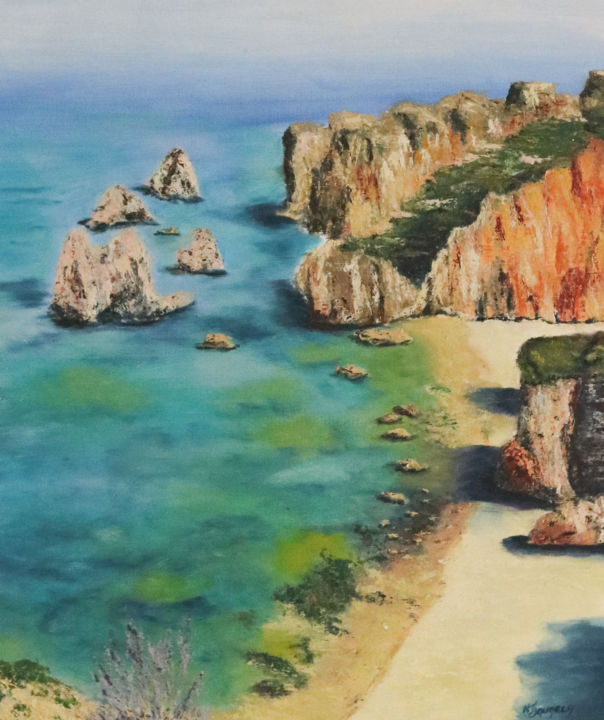 Pittura intitolato "L'Algarve" da Nicole Baumela, Opera d'arte originale, Olio