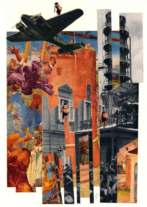 Collages titulada "Manna dal cielo" por Nicola Paglia, Obra de arte original