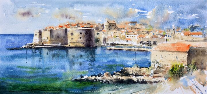 Dubrovnik Stari grad Panorama Dubrovnik 17x36cm 2022