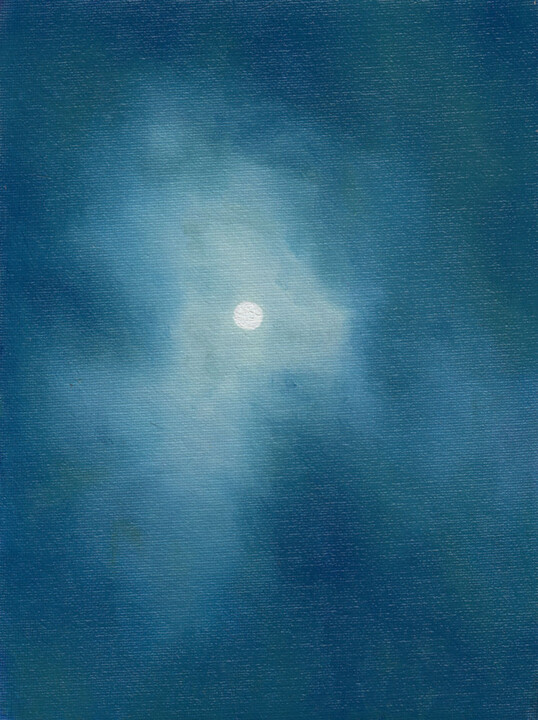Pintura titulada "Moon" por Dmitry Bychkov, Obra de arte original, Oleo