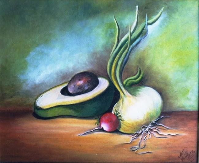 Peinture intitulée "abacate.jpg" par Nice Ventura, Œuvre d'art originale