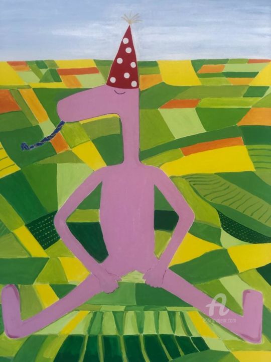 Pittura intitolato "Pinko Birthday Party" da Nida Acun, Opera d'arte originale, Acrilico