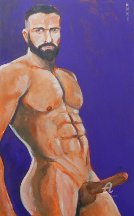 Malerei mit dem Titel "Latino musculoso. X…" von Nidiaz, Original-Kunstwerk, Acryl