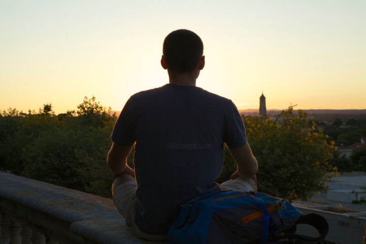 Photographie intitulée "Méditation sur le s…" par Nidish, Œuvre d'art originale