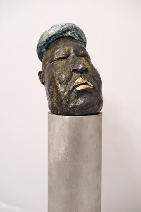 Sculpture titled "Portrait of mr. Lao…" by Nik Tkachaau, Original Artwork, Bronze