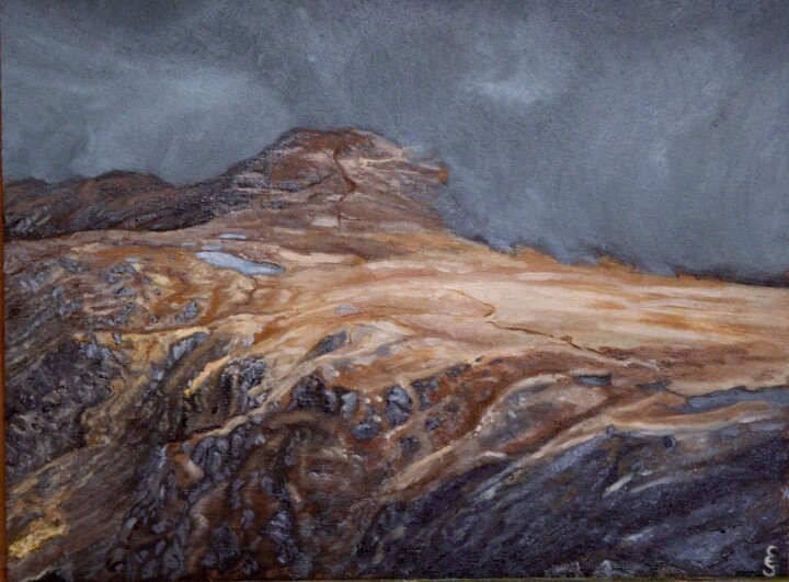 Pintura titulada "Misty Mountains" por Ninfa Fluida Gallery, Obra de arte original, Oleo