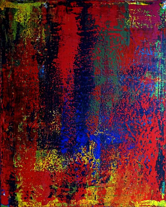 Komposition In Blau Rot Und Gelb Malerei Von Nino Anin Artmajeur