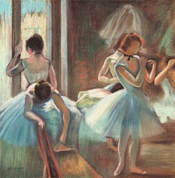 Study After French Master Edgar Degas Th, Drawing by Nives Palmić |  Artmajeur