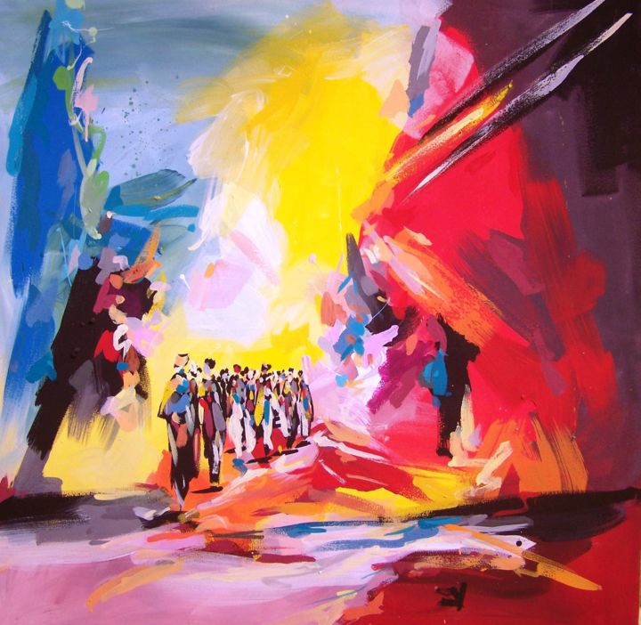 Tableau Acrylique, Painting by Nizar Tabbai